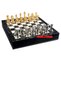 Stainless Gold Silver Metal Chess Set with Storage Box Chrome Plated Gold Chrome 36 x36 Cm - 6