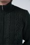 Khaki Men's Hairdressing Back Sleeve Thessaloniki Stand Collar Pocketed Knitwear Wool Cardigan Trıst-5298 - 5