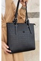 JUSTPOLO WOMEN'S BLACK LARGE SIZE 4 COMPARTMENT SHOULDER BAG TOTE BAG - 2