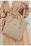 JUSTPOLO WOMEN SAND LARGE SIZE 4 COMPARTMENT SHOULDER BAG TOTE BAG - 5