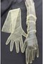 Diamond sparkling evening dress bridal gloves long yellow