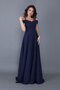 Navy Maxi-Length Shoulder Detail Strappy Flared Dress - 4