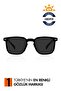 Unisex Women Men Uv400 Protected Black Gold Square Rectangular New Season Sunglasses - 2