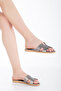 Women's Silver Daily Comfortable Stylish Pool Beach House Slippers - 3