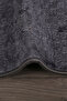 Nova Anthracite Large Size 80X150 + 50X80 cm 2-Piece Bathroom Rug Set Non-Slip Base Toilet Set - 3