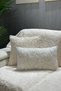 Plush Gilded Sofa Throw - Cream - 2
