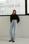 Lavender Snow Wash Super High Waist Wide Leg Jeans Lycra Wide Leg Jeans - 2