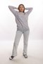 Kadin Gri Basic Oversize Sweatshirt - 5