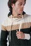 Beige-Khaki Men's Braided Patterned Shawl Collar Knitwear Wool Sweater - 5