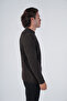 Brown Men's Execution Hair Basket Knit Crew Neck Knitwear Wool Sweater - 4