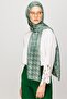 Mildew Green Houndstooth Pattern Shiny Jacquard Shawl