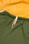 Green Colored White Piping Combed Cotton Slit Drawstring Mini Shorts DAXİS Sportwear Company - 3