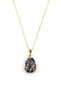 Black Jasper Natural Stone Gold Colored Necklace