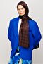 Houndstooth Pattern Shiny Jacquard Shawl - 3