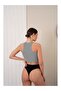 Murana Model Seamless Gathering Bustier Crop Seamless Model Sports Crop Gray Color - 3