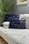 Gilded Plush Rabbit Rabbit Throw Pillow Case Rectangular - Navy Blue