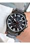 Black Silver Color Functions Active Sports Steel Strap Men's Wristwatch + BRACELET WITH GIFT