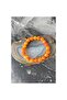 Orange Agate Natural Stone Bracelet 8 mm Flexible Fish Tape