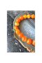 Orange Agate Natural Stone Bracelet 8 mm Flexible Fish Tape - 2