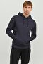 Men's Jjestar Kangaroo Pocket Hooded Sweatshirt 12233972 Navy Blue