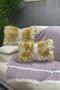 Plush Striped Throw Pillow Cover Rectangular - Mustard - 2