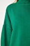 Woman's Green Turtleneck Oversize Knitwear Sweater MX00133 - 4
