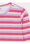 Crew Neck Striped Long Sleeve Girl's T-Shirt - 2