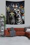 Zebra Horse Friends with Glasses Stain Resistant Fabric Wall Cloth Wall Carpet Tapestry - 2