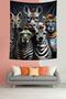 Zebra Horse Friends with Glasses Stain Resistant Fabric Wall Cloth Wall Carpet Tapestry - 3