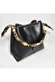 Women's Fairy Chain Accessory Soft Leather Bag Black