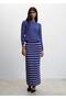 Round Neck Striped Sweater - 2