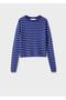 Round Neck Striped Sweater - 3