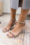 BECAO WOMEN'S SILVER MIRROR STONE FIYONK AL.AK HEEL EVENING SANDALS - 5