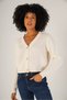 Bone Women's Thessaloniki Knitted V-Neck 100% Cotton Cardigan