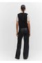 Mid-Waisted Leather Look Trousers - 19