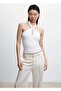 Metal Detailed Halter Neck Blouse - 15