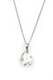 Crystal Quartz Natural Stone Silver Colored Necklace