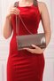 Women's Platinum Plated Evening Dress, Portfolio Evening Bag