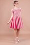 Flexible Atlas Fabric Low Shoulder Detailed Pleated Strap Mini Dusty Rose Evening Dress 342 - 8