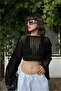 Ajurlu Triko Crop Bluz - 2