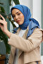وشاح تويل سادة - نيلي - 5