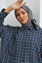 وشاح تويل سادة - رمادي غامق