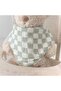 100% Organic Muslin Triangle Bib Double layer Muslin Mint Checkerboard - 4