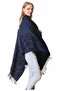 Keel Patterned Jacquard Poncho