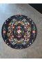 Round 1309 Floral Mira Floral Patterned Colorful Woven Base Carpet - 2