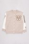 Girl's 4-14 Years Long Sleeve Ribbed College Cardigan - 4
