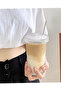 600 Ml Mika Origami Style Glass Cup with Straw with Lid Origami Style Cold Coffee Soft Drink Glass - 6