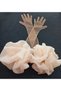 Gemma organza ruffle party gloves long salmon - 4