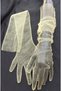 Diamond sparkling evening dress bridal gloves long yellow - 2
