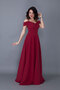 Burgundy Maxi Length Shoulder Detail Strappy Flared Dress - 3